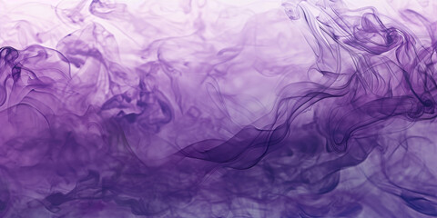 Purple ink swirling in water on lavender background. Generative AI