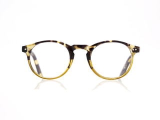 Retro-style reading glasses. 