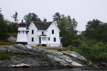 Fototapeta na wymiar A river lighthouse in Maine