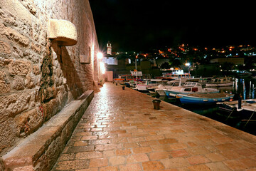 night Dubrovik - popular place for tourism, wonderful architecture of famous croatian city,...