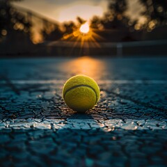 Ein Symbolfoto für Tennis mit einem Tennisball