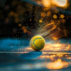Ein Symbolfoto für Tennis mit einem Tennisball