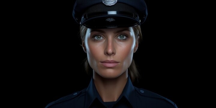 policeman on a city street portrait Generative AI