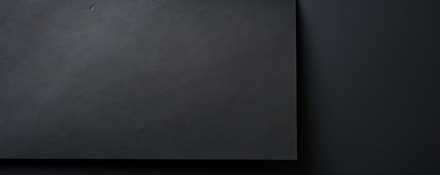 Black background with dark black paper on the right side, minimalistic background, copy space concept, top view, flat lay, high resolution photography