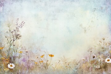 Obraz na płótnie Canvas Scrapbook misty floral background with copy space