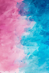 A painting of pink and blue with a blue line in the middle