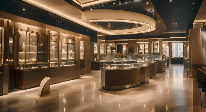 Interior of a jewelry store