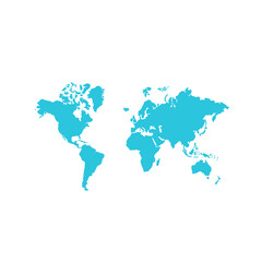 Fototapeta na wymiar World icon isolated on white background. From blue icon set.