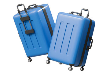 3d Travel Suitcase, luggage Suitcase Icon Isolated on purple background. travel concept. Minimal Blue Suitcase creative design. 3d render illustration.