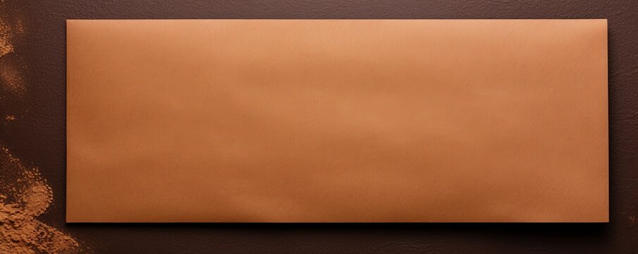 Brown background with dark brown paper on the right side, minimalistic background