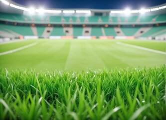 Green grass on the stadium