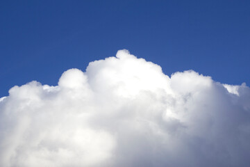 Naklejka na ściany i meble blue sky with white summer clouds