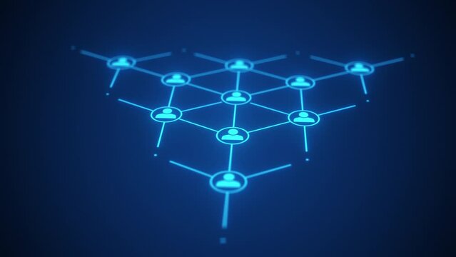 Network connections and social networking concept. Human communication icons