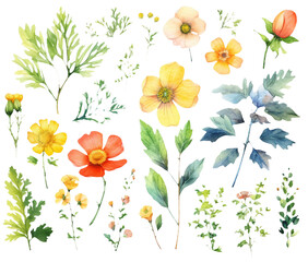 Nature Inspired Watercolor Assortment