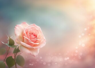 Pink rose on a white background to your Text