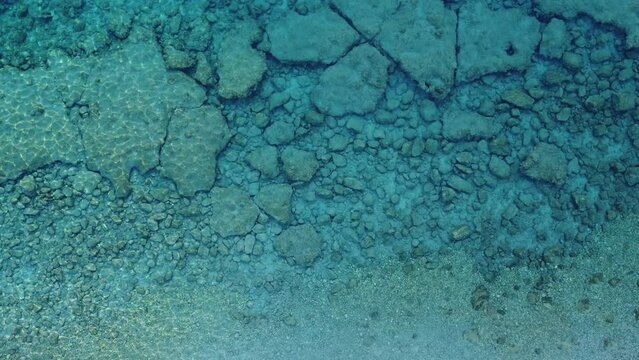 Sea aerial view. Sea texture. Tranquil turquoise sea. Summer concept. Datca, Turkey.