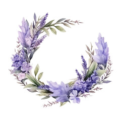 Elegant Lavender Floral Wreath