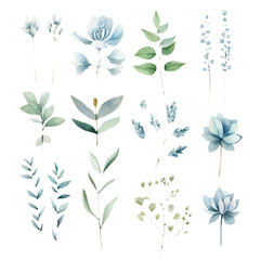 Delicate Hand-Painted Botanicals