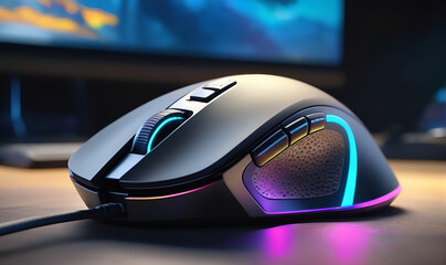 Backlit gaming computer mouse