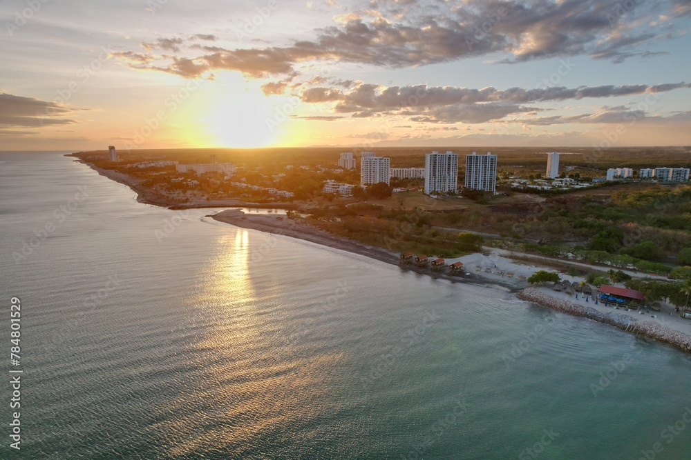 Wall mural Aerial views from over Playa Blanca, Panama