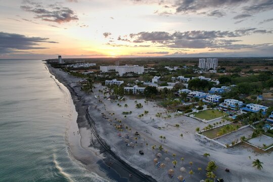 Aerial views from over Playa Blanca, Panama