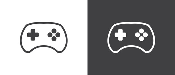 Gamepads vector icon. Game controller icon. Video game console icon. Vector illustration Gamepads icon symbol sign in black and white background.   © sugarstock