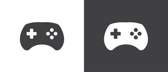 Video Game console icon, Video game console. Black joystick vector, Game controller, Gamepad icon vector illustration logo template in trendy flat style black and white background. © sugarstock