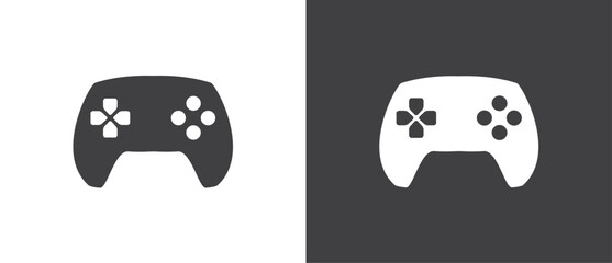 Game console icon, Video game console. Black joystick vector, Game controller, Gamepad icon vector illustration logo template in trendy flat style black and white background.