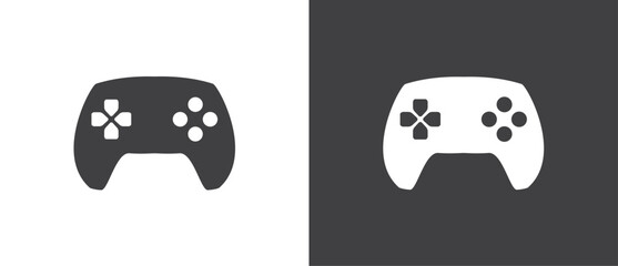 Game console icon, Video game console. Black joystick vector, Game controller, Gamepad icon vector illustration logo template in trendy flat style black and white background. © sugarstock
