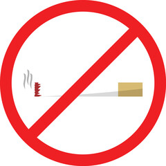 Flat No Smoking design illustration