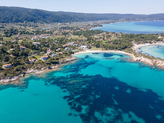 Naklejka premium Sithonia coastline near Karydi Beach, Chalkidiki, Greece