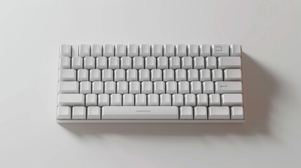 Blank mockup of a compact keyboard designed for small spaces .
