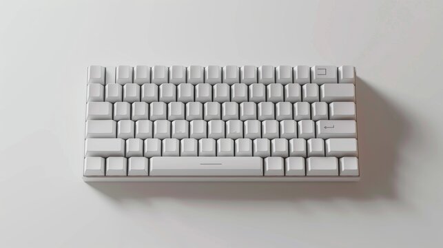 Blank mockup of a compact keyboard designed for small spaces .