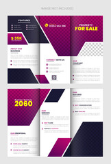 Real estate Brochure template design. Concept of architecture design. Vector illustration, Real estate business trifold brochure template, Real estate brochure,