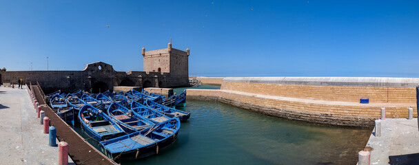 Panoramic view at Essaouira in Morocco on a sunny day 