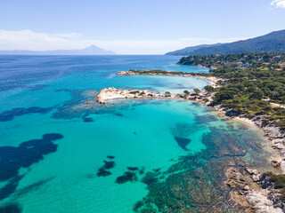 Fototapeta na wymiar Sithonia coastline near Karydi Beach, Chalkidiki, Greece