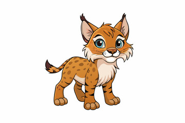 bobcat  cat vector illustration