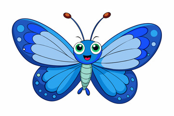 blue butterfly vector illustration