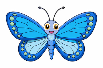 blue butterfly vector illustration