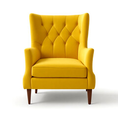 Modern Cushion and Armchair isolated on transparent background PNG Image. Generative AI.
