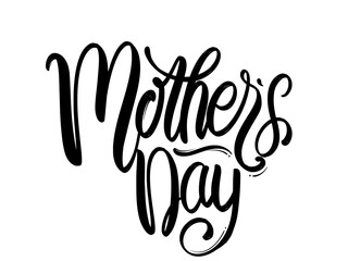 Happy Mother's Day text Calligraphy on transparent background template