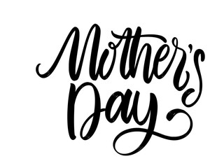 Happy Mother's Day text Calligraphy on transparent background template