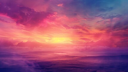 Fototapeta premium A dreamy and whimsical gradient sunset background showcasing a beautiful blend of colors.
