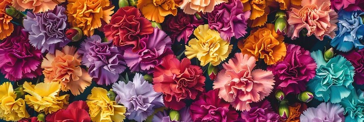 photo of colorful carnation flowers 