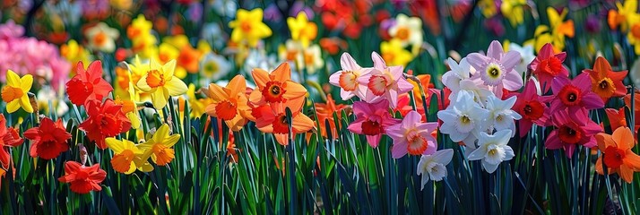 photo of colorful daffodils