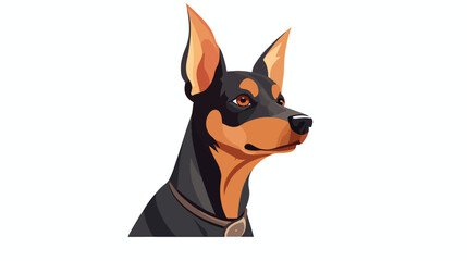 Vector image. dog icon on white background 2d flat