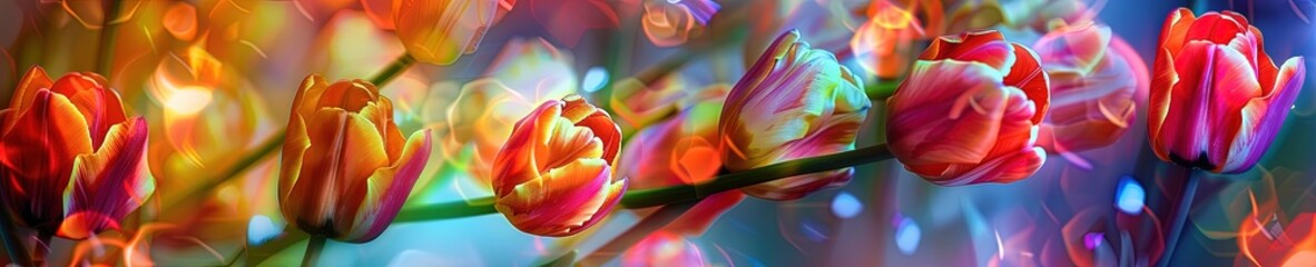 photo of colorful tulips