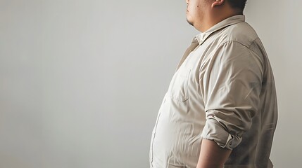 肥満の男性 - obrazy, fototapety, plakaty