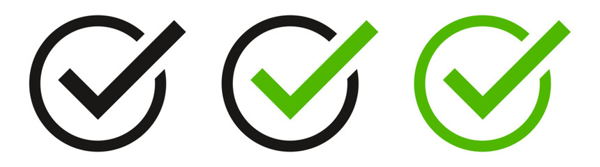 check box icon with correct, accept checkmark icons tick box checked, check list square frame - checkbox symbol approved sign - obrazy, fototapety, plakaty