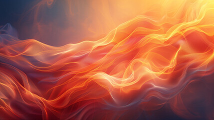 A long orange flame with a blue background